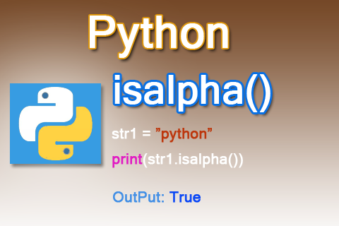 Python中isalpha()函数