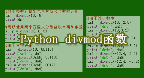 Python divmod函数