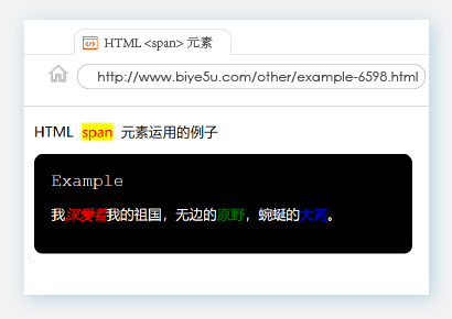 HTML 内联元素 span